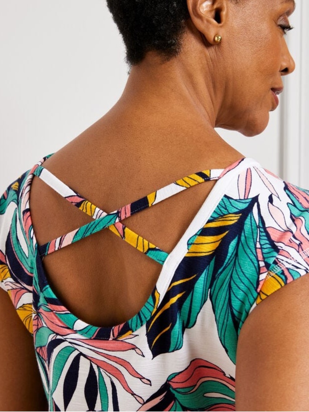 Talbots Multicolor Tropical Print Shift Dress - Picture 9 of 9